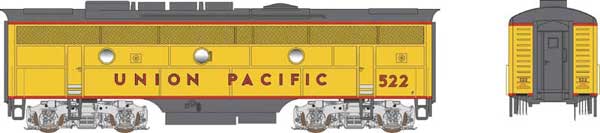Bowser 24580 HO, F-3B, Loksound, UP, 522 - House of Trains