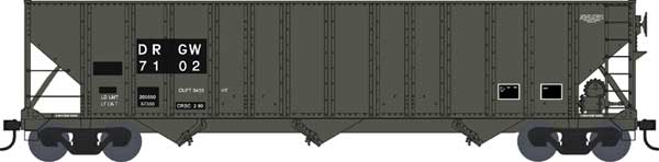 Bowser 42877 HO, 100 Ton Open Hopper, Rio Grande, DRGW, 7065 - House of Trains