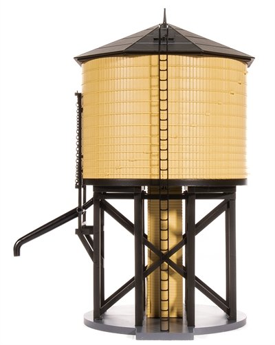 Broadway Limited 7913 HO. Operating Water Tower, Sound, Motorized Spout, Non - Weathered Yellow - House of Trains