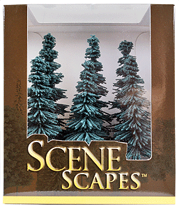 Bachmann Scene Scapes 32012, Blue Spruce Trees, 5" to 6", 6 Trees