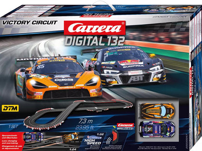 Carrera 30047, Digital, 132, Victory Circuit, Set, McLaren 720S GT3, Audi R8 LMS GT3, 23.95 Feet of Track, Wireless Controllers - House of Trains