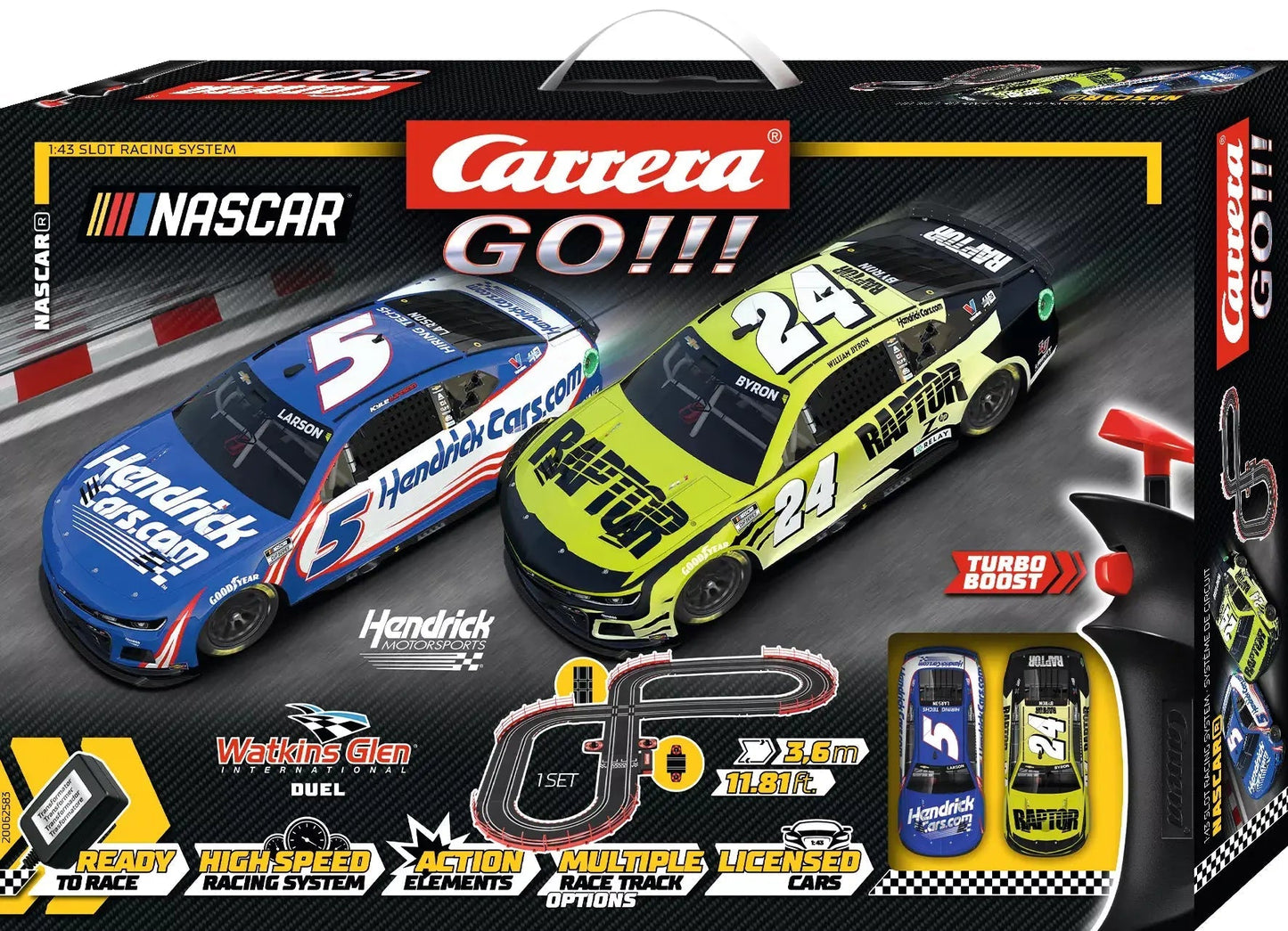 Carrera 62583, GO!!!, NASCAR Watkins Glen International Duel, Set - House of Trains