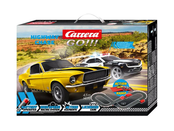 Carrera 63519, GO!!!, Battery Operated, Highway Chase, Set - House of Trains