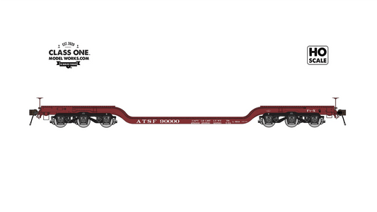 Class One Model Works 200 HO, Heavy Duty Flat Car, ATSF, 90000 - House of Trains