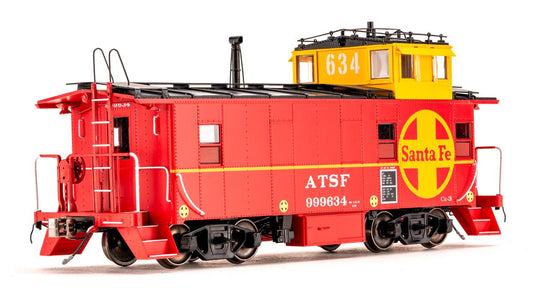 Class One Model Works CB00307 HO Peaked Roof Caboose ATSF 999634 - House of Trains