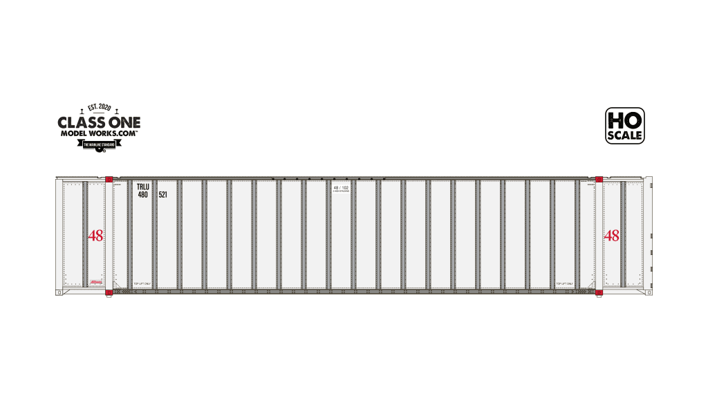 Class One Model Works CT00112 HO, Monon 48' Exterior Post Container, 2 Pack, Transamerica Leasing - House of Trains