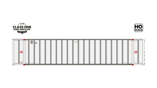 Class One Model Works CT00113 HO, Monon 48' Exterior Post Container, 2 Pack, Transamerica Leasing - House of Trains