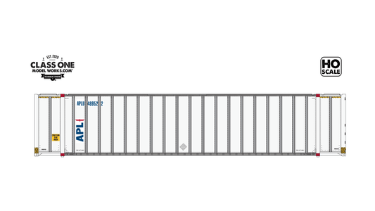 Class One Model Works CT00524 HO, Hyundai 48' Exterior Post Container, APL, APLU, 490003 - House of Trains
