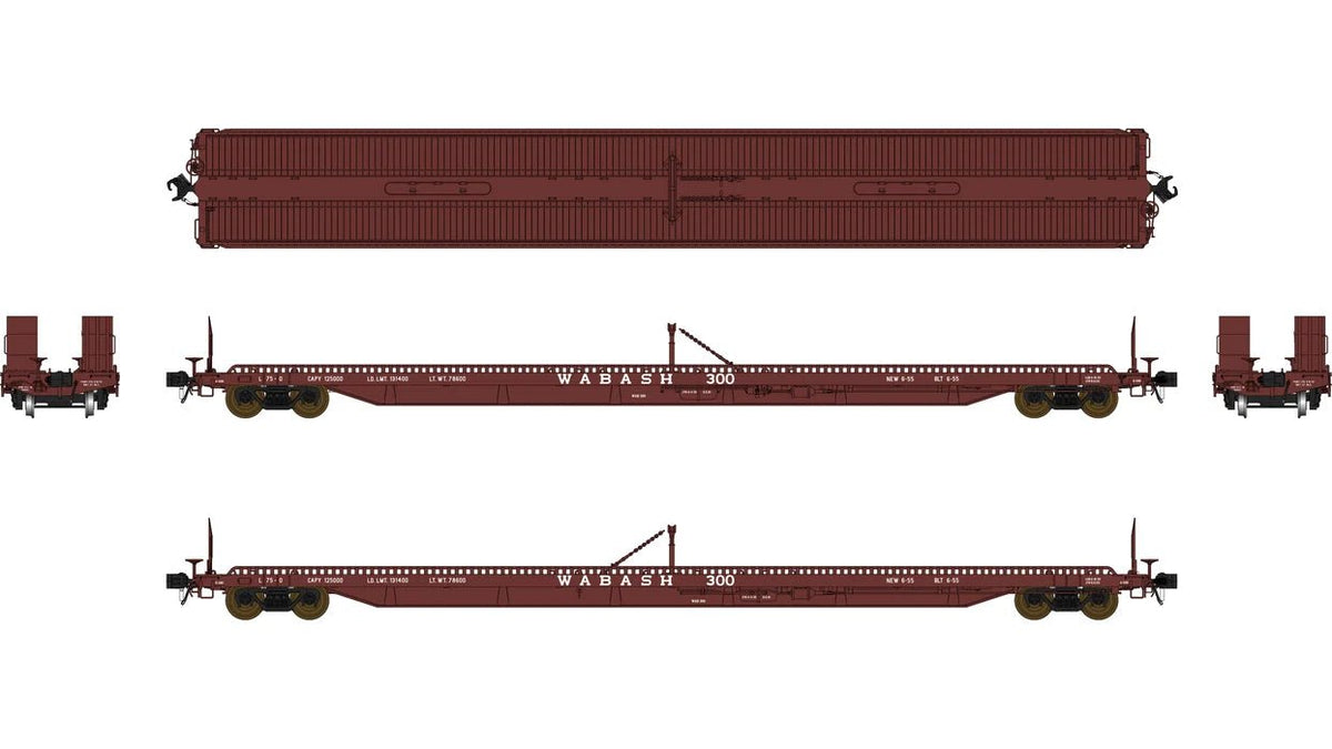 Class One Model Works FC00815 HO, F39 Piggy-Back Flat Car, WAB 311 - House of Trains