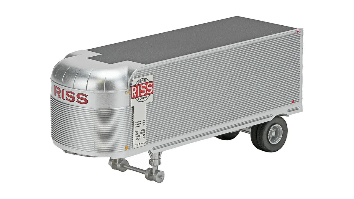 Class One Model Works TR00102 HO, Fruehauf Corrugated Side, 26' Early Trailer, Riss and Company - House of Trains