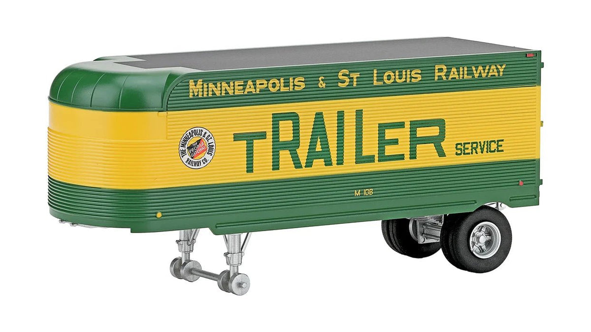 Class One Model Works TR00104 HO, Fruehauf Corrugated Side, 26' Early Trailer, Minneapolis and St Louis Railway - House of Trains