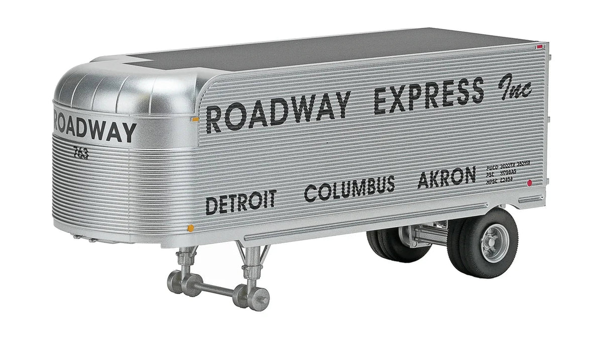 Class One Model Works TR00112 HO, Fruehauf Corrugated Side, 26' Early Trailer, Roadway Express - House of Trains