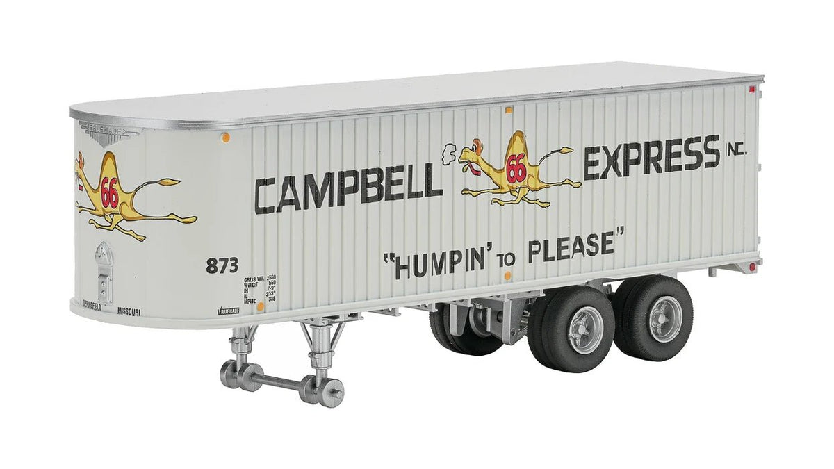 Class One Model Works TR00207 HO, Fruehauf Corrugated Side, 31' Early Trailer, Campbell Express - House of Trains