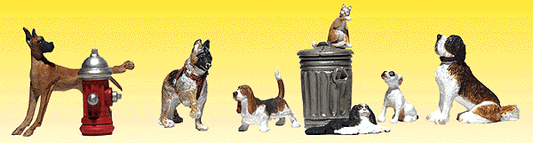 Woodland Scenics A2140 N, Dogs and Cats, 12 Pieces