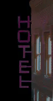 Light Works USA 14811-L Hotel (Large Vertical) Animated Neon Sign HO/O Scale .5"x2"