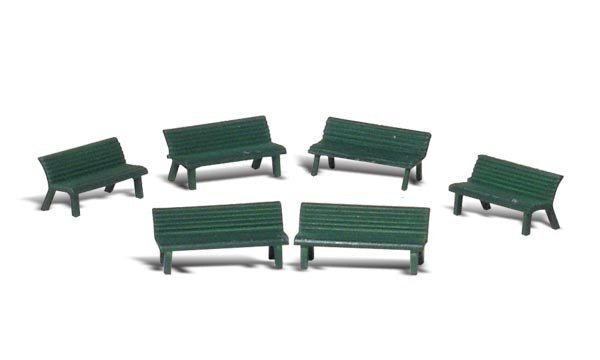Woodland Scenics 1879 HO Park Benches (6 Pieces)