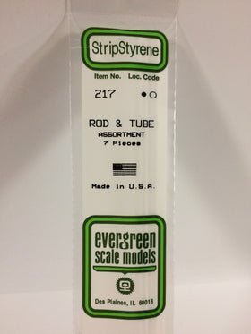 Evergreen 217 Rod, Tube, Assortment (7 Pieces) - House of Trains