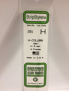 Evergreen 281 Column, .060", 1.5 mm, 4 Pieces - House of Trains