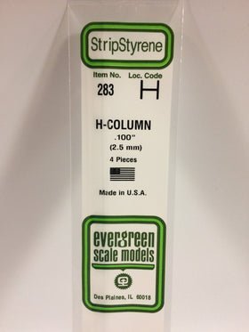 Evergreen 283 Column, .100", 2.5 mm, 4 Pieces - House of Trains