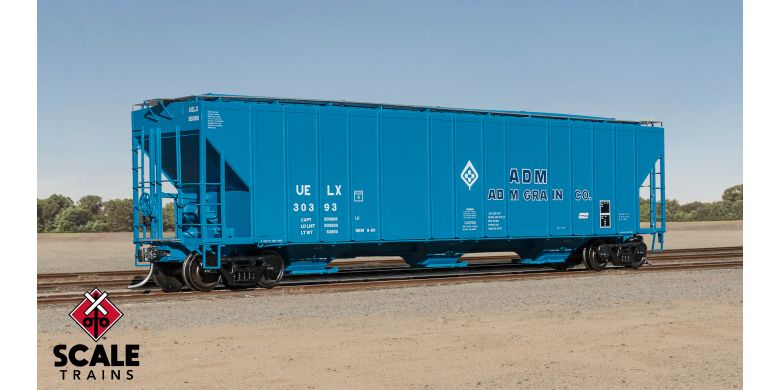ExactRail Evolution 1724 - 1 HO, 4780 Covered Hopper, UELX, 30393 - House of Trains