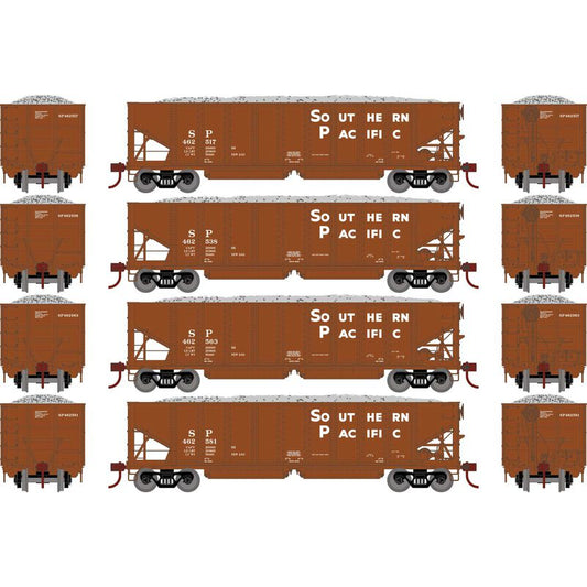 Athearn 7646 HO, 40' Outside Braced Ballast Hopper, 4-Pack, SP