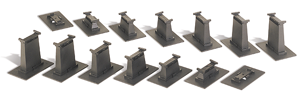 Bachmann 44871 N E-Z Track Graduated Pier Set (16 Pieces)