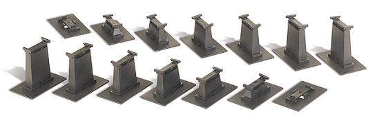 Bachmann 44871 N E-Z Track Graduated Pier Set (16 Pieces)