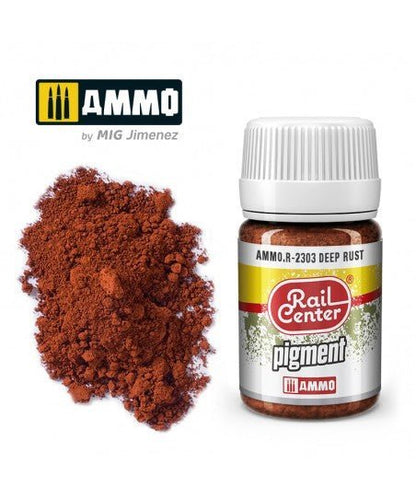 Rail Center Paint R-2303, Pigment, Deep Rust, 35ml bottle, Dry Pigment