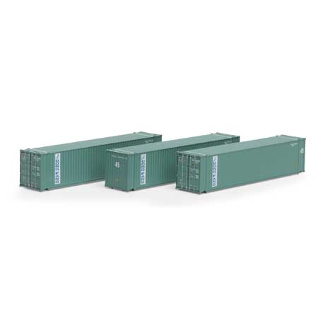Athearn 17896 N, 45' Container, 3-Pack, Dong Fang, DFSU