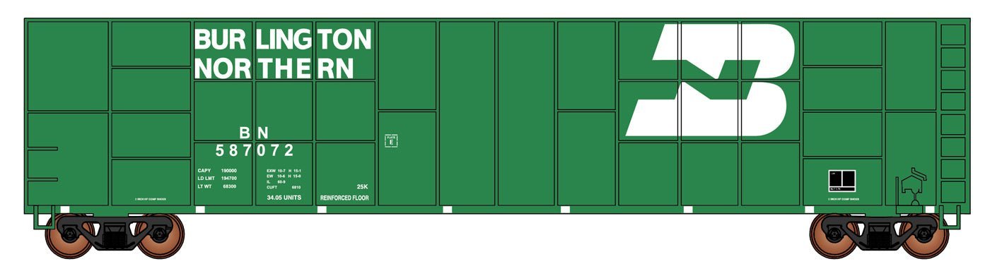 Intermountain 4523001 - 03 HO, FMC Exterior Post, Woodchip Gondola, Large Logo, BN, 587097 - House of Trains