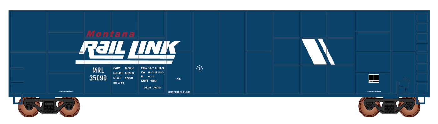 Intermountain 4523004 - 04 HO, FMC Exterior Post, Woodchip Gondola, Original Logo, MRL, 35099 - House of Trains