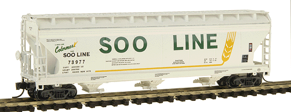 InterMountain 67056-19 N, ACF 4650, 3-Bay Hopper, SOO, 74155 - House of Trains