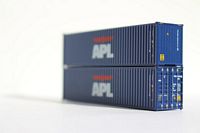 Jacksonville Terminal Company 405003 N, 40' High - Cube Container, APL, 2 Pack - House of Trains