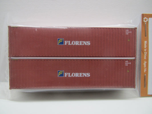 Jacksonville Terminal Company 405025 N, 40' High - Cube Container, Florens, 2 Pack - House of Trains
