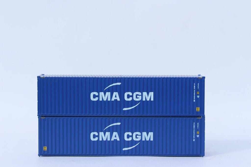 Jacksonville Terminal Company 405106 N, 40' High - Cube Container, ECMU Logo Only, CMA, CGM - House of Trains