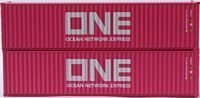 Jacksonville Terminal Company 405174 N, 40' High - Cube Container, ONE, Cherry, 2 Pack - House of Trains