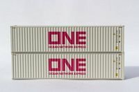 Jacksonville Terminal Company 405175 N, 40' High - Cube Container, ONE, White, 2 Pack - House of Trains