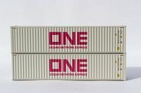 Jacksonville Terminal Company 405175 N, 40' High - Cube Container, ONE, White, 2 Pack - House of Trains