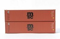 Jacksonville Terminal Company 405187 N, 40' High - Cube Container, MSC, 2 Pack - House of Trains