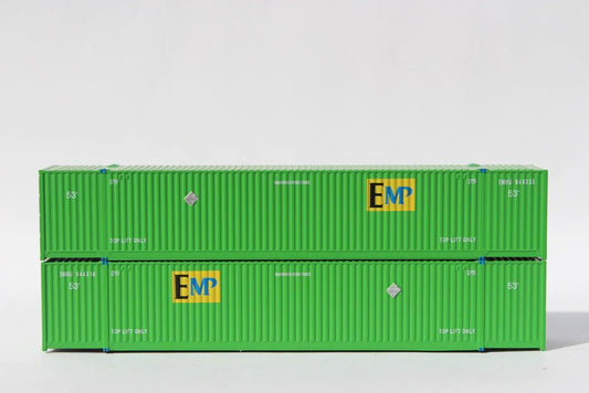 Jacksonville Terminal Company 537025 N, 53' Container, EMP, EMHU, 2 Pack - House of Trains