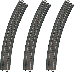 Marklin 20330 HO 20 1/4" Radius (515mm) 30 Degree Radius Track R3 (3 Pieces)