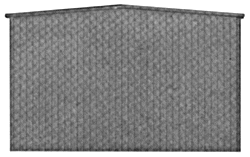 Pikestuff 541-1012 HO Prefab Steel Warehouse Peaked End Panels (2 each)