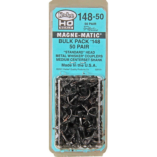 Kadee 148 - 50 Standard Head Whisker Coupler, 9/32"Centerset, 50 Pair - House of Trains