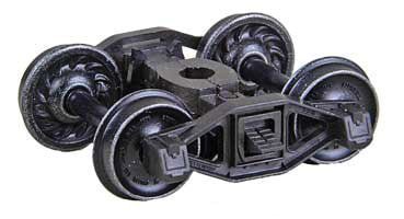 Kadee 1581 HO Bettendorf Caboose T - Section Trucks, 33" Ribbed Backed Code 88 Wheels (1pr) - House of Trains