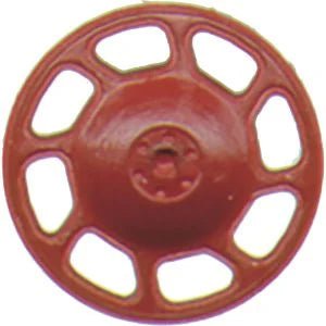 Kadee 2033 HO Universal Brake Wheel, Red Oxide (8 Pieces) - House of Trains