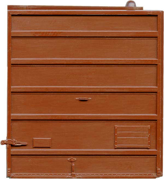 Kadee 2248 HO 9 Foot Door, 6 Panel Superior, Low Tackboard, Boxcar Red - House of Trains