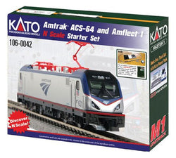 Kato 106 - 0042 N, Amtrak ACS - 64 and Amfleet I Starter Set - House of Trains