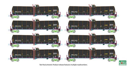 Kato 106-4802 N, Greenbrier Tank Car, 8 Car Set, GBRX Set B - House of Trains