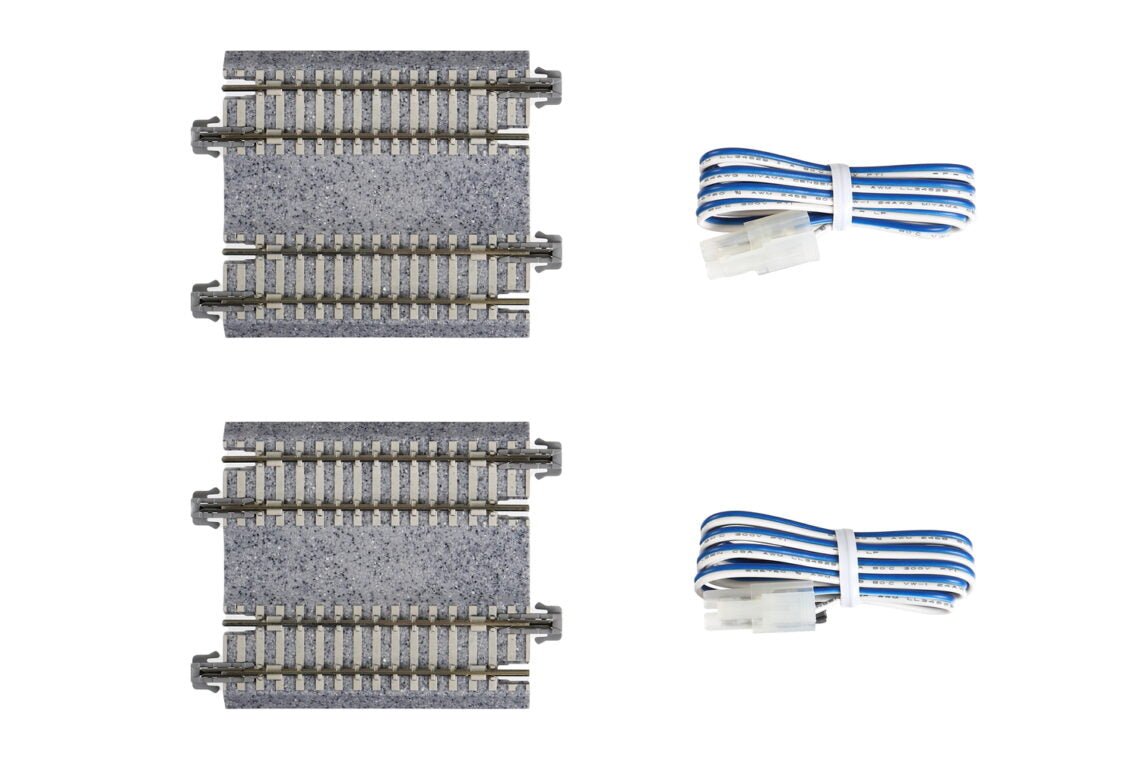 Kato 20-043 N Unitrack 2-7/16" (62mm) Double Track Feeder Straight Concrete Ties (2 Pieces) - House of Trains