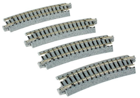 Kato 20 - 121 N Unitrack 12 - 3/8" (315mm) Radius Curve 15 Degree (4 Pieces) - House of Trains